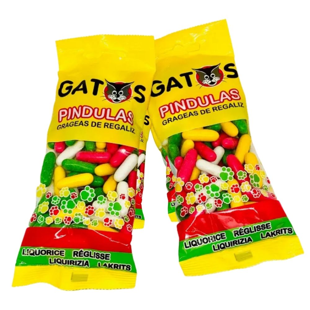 Pindulas de Colores - Interior Regaliz Negro Saet Sweets | 20 Bolsas de 76g