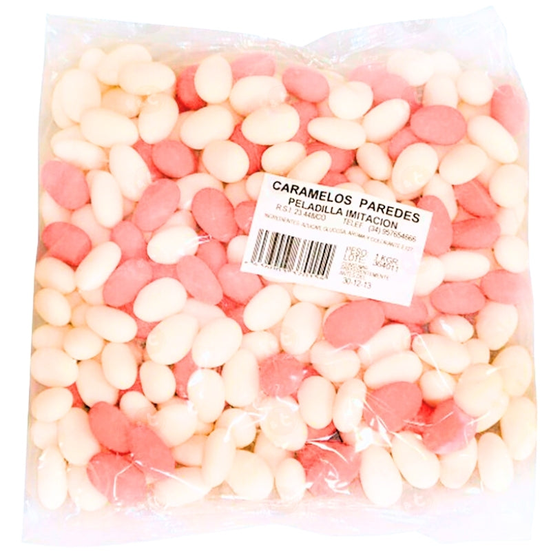 Peladillas Blancas y Rosas Sin Almendra | Formato Bolsa 1KG - Especial Eventos y Bodas