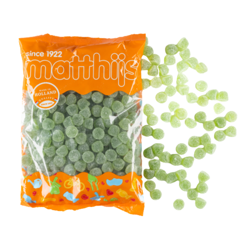 Matthijs Menthol Groentjes | Formato Bolsa 1KG - (Apto para Veganos)