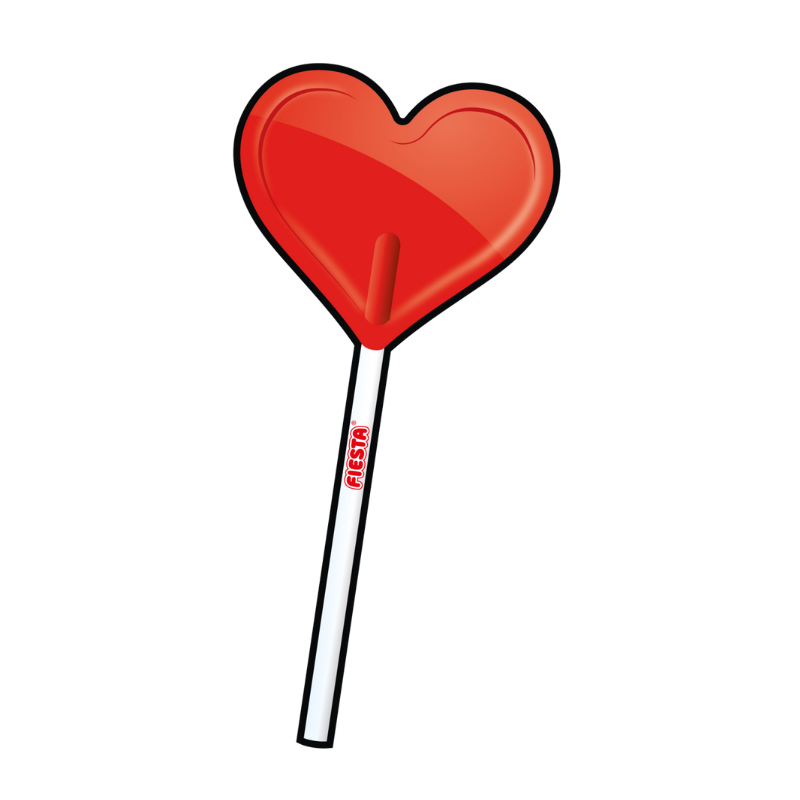 Piruleta Corazón Cereza | Caja Expositora 20 Unidades