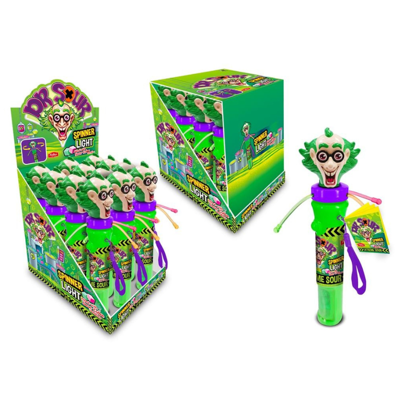 Dr Sour Spinner with LED Light | 12 Uds