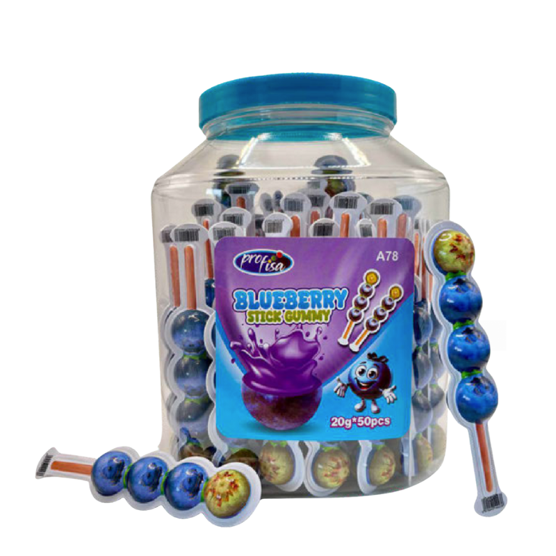 Stick de gominola de Arandanos rellena | Contiene 50 Uds