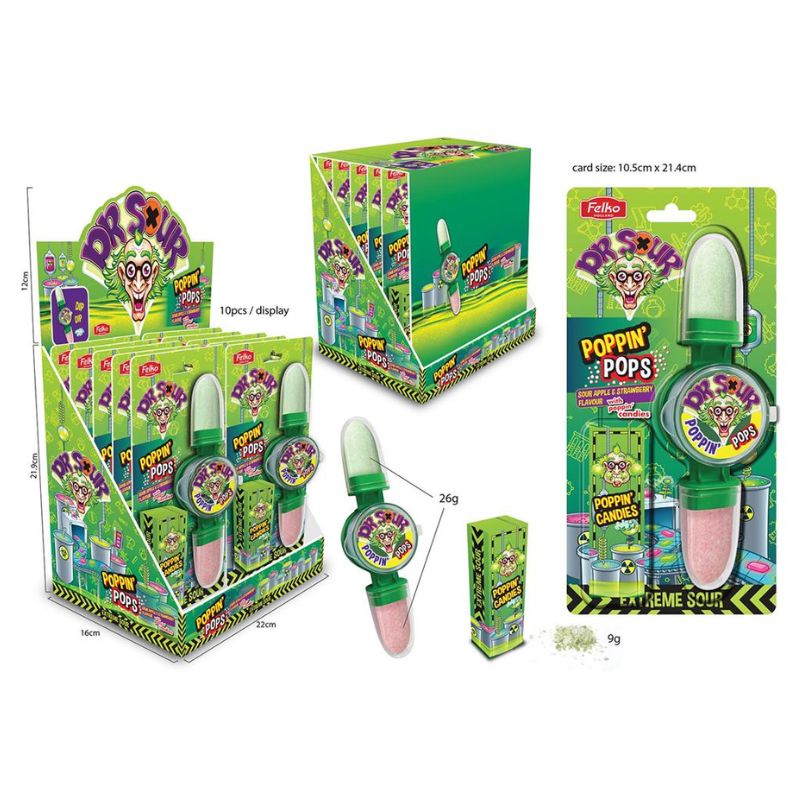 Dr. Sour Poppin' Pops | Formato 10 Uds x 35 g