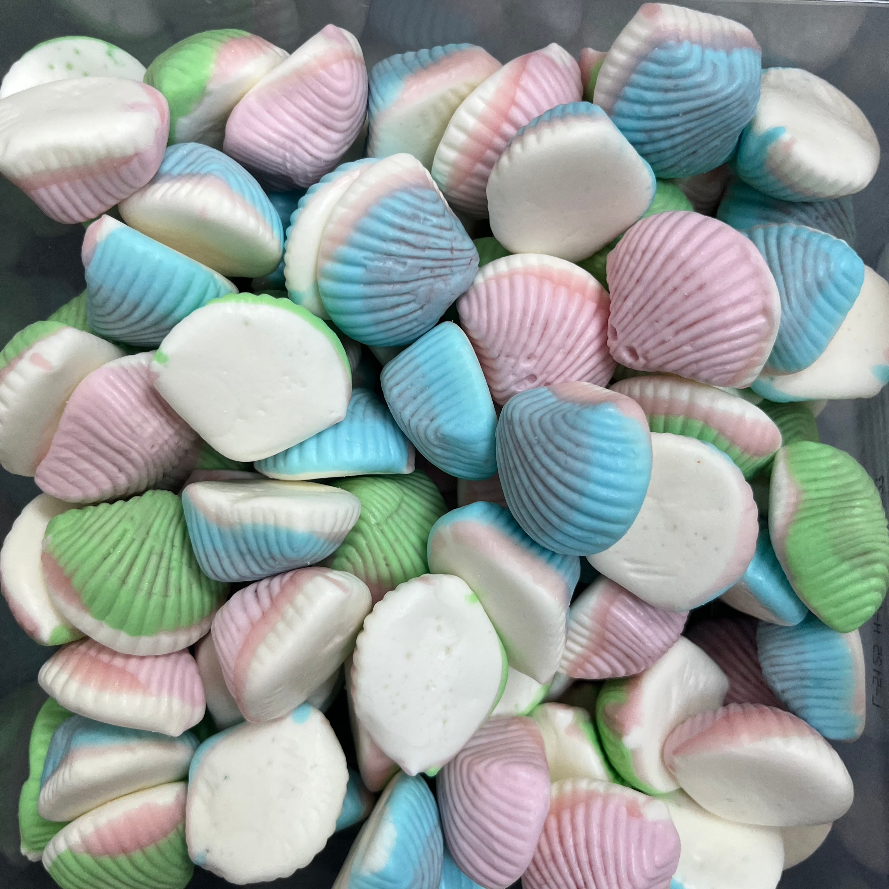 Almejas Foam Rellenas Vidal Sabores Fresa, Frambuesa y Manzana | Contiene 100 Unidades - 800g