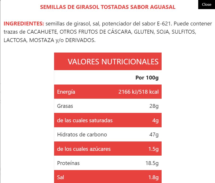 Pipas Sevillanas Aguasal 120g (10 Uds)