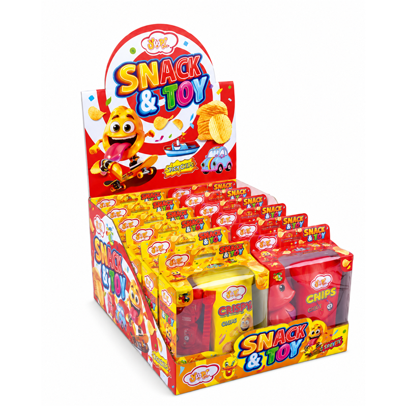 Snack Chips de Patatas con Detalle Divertido | Contiene 12 Unidades Surtidas