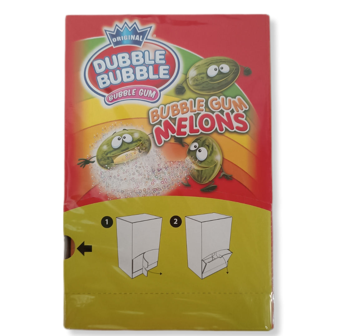 Chicles Melones Envueltos Individualmente - Dubble Bubble Sabor Melón | Contiene 200 Unidades 1318g