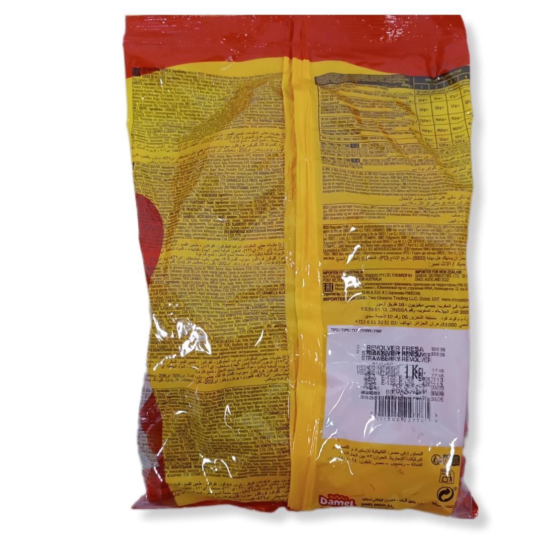 Revolver Regaliz Fresa Damel | Formato Bolsa 1KG