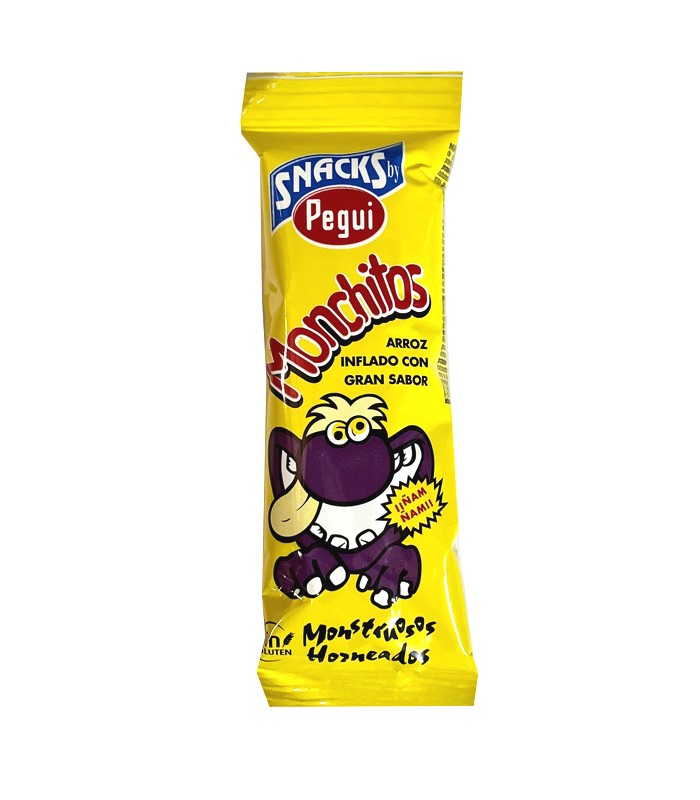 Monchitos Arroz Inflado Sabor Jamón | Saco 50 Bolsas De 10g
