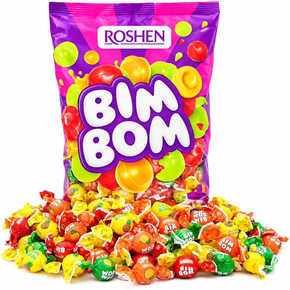 Caramelle Roshen Bim Bom Gusti Fruttati Ripieni | Formato Busta 1KG