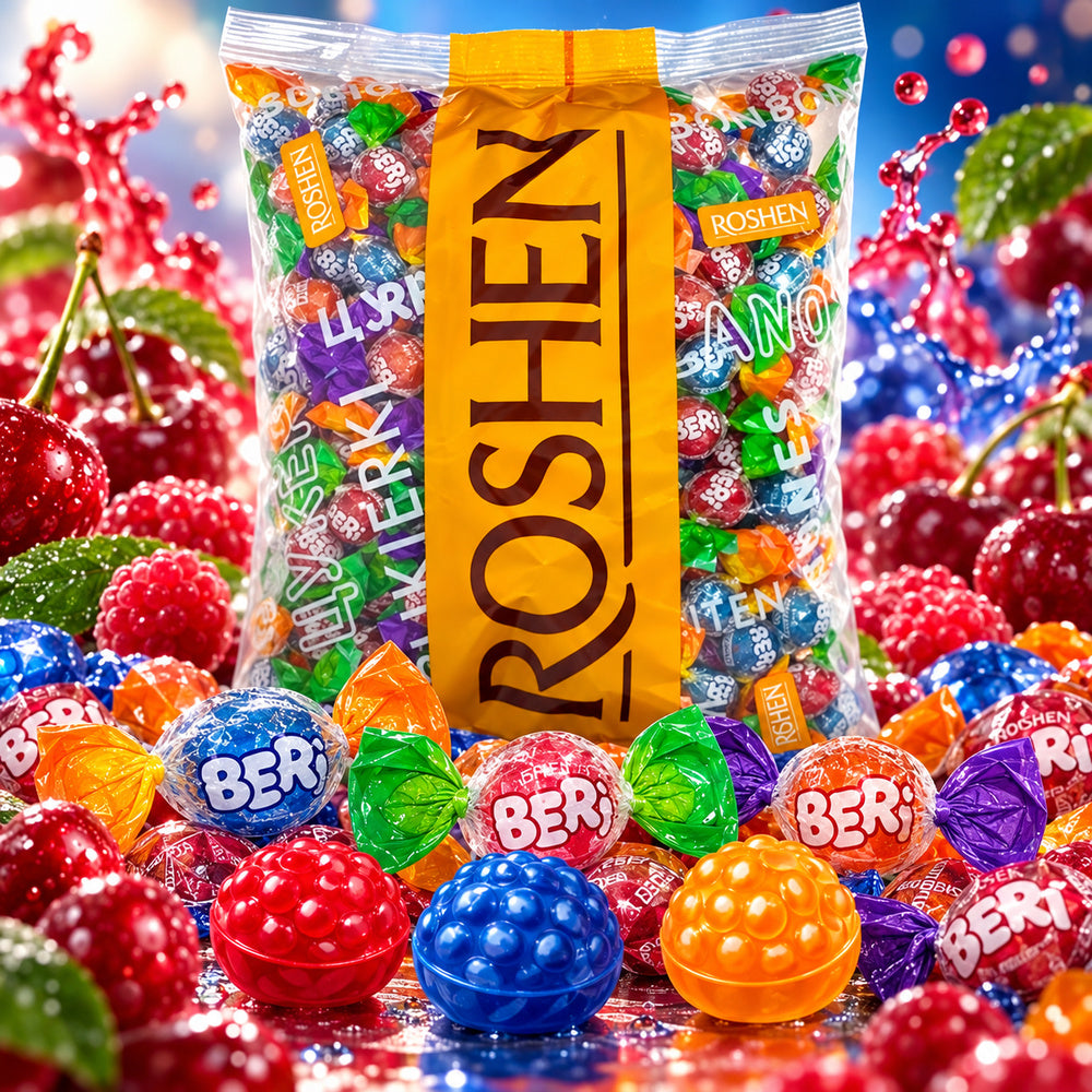 Roshen Beri con temática de sabores frutales