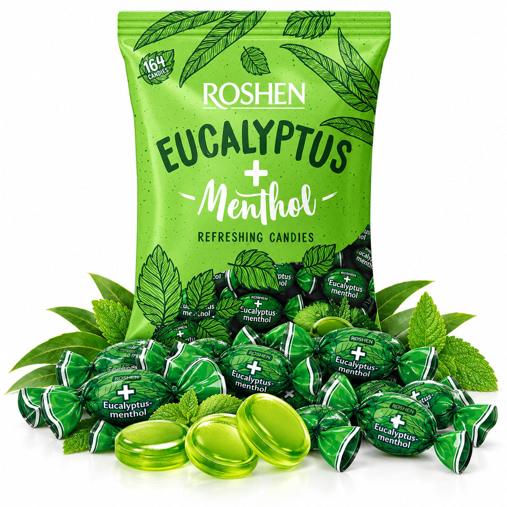 Caramelos Roshen Eucalipto y Mentol bolsa 1 kg β imagen 1