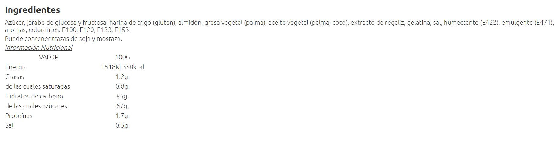 Cartucheras Fini - Regaliz Original Relleno (250 Unidades)