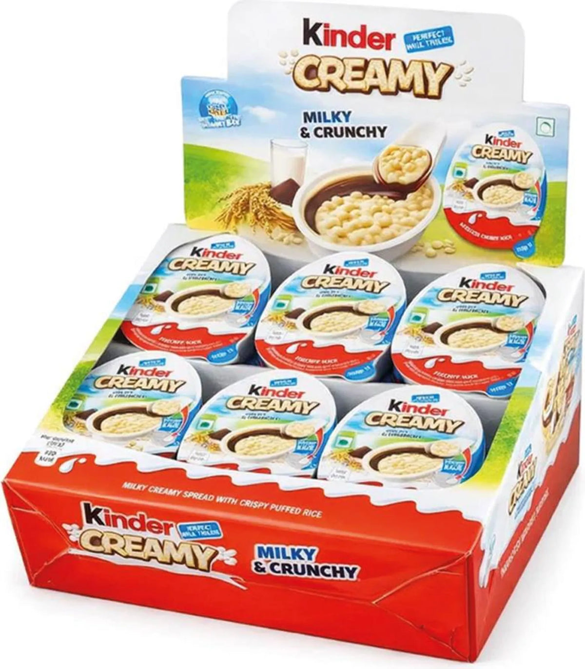 Kinder Creamy 19G with Crispy Puffed Rice - Contains 24 Units