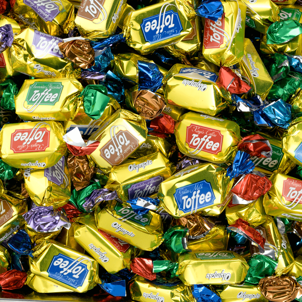 Caramelle Toffee - 6 Gusti Assortiti | Formato Busta 1KG - Circa 126 Unità