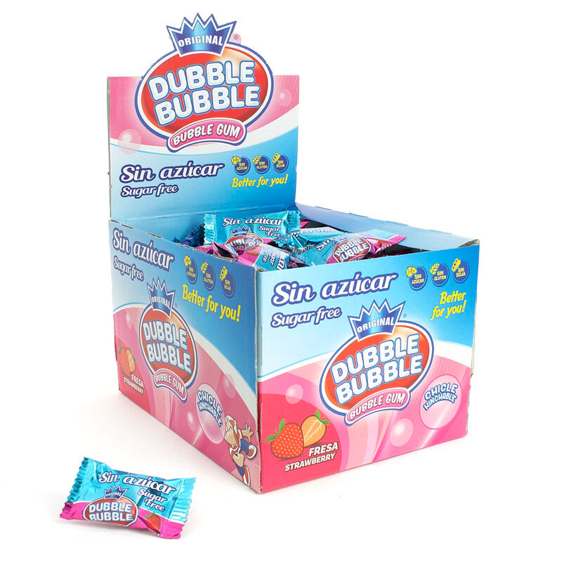 Dubble Bubble Sin Azúcar Sabor Fresa | Expositor con 150 Unidades