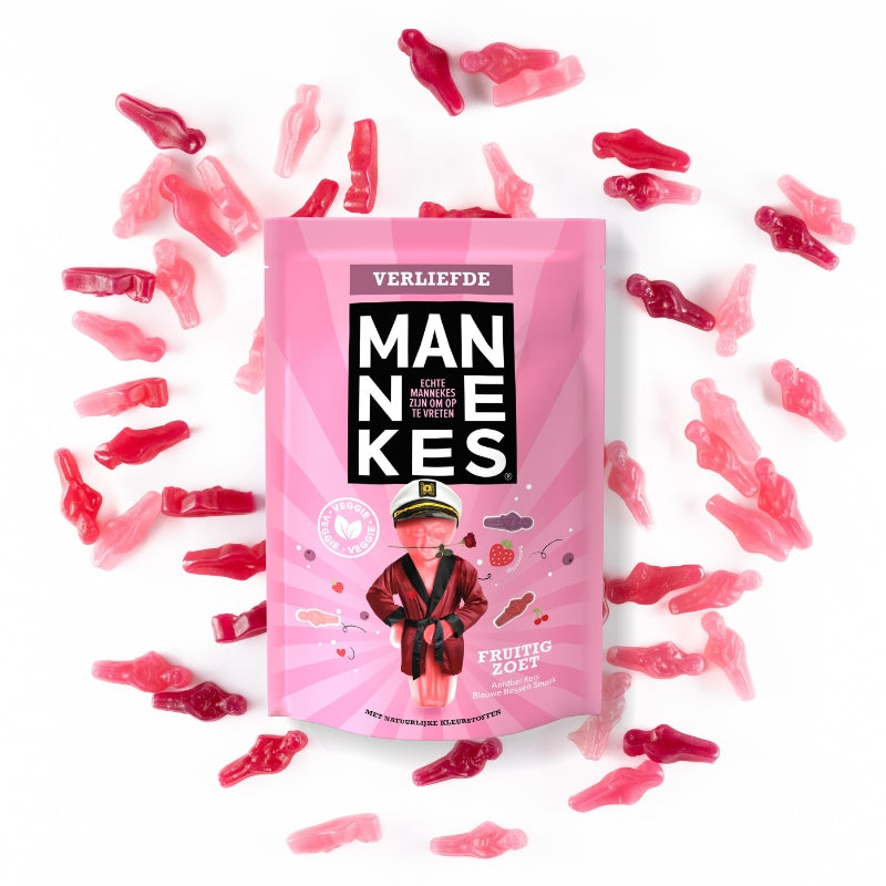 Echte Mannekes - Verliefde - Sabores Fresa, Cereza y Arándano | Formato Bolsa 225G