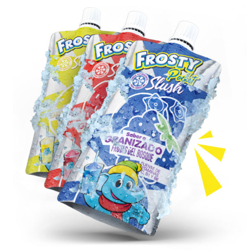 Granizada En Bolsa Individual Sabor Limón Frosty | Formato Caja 10 Uds