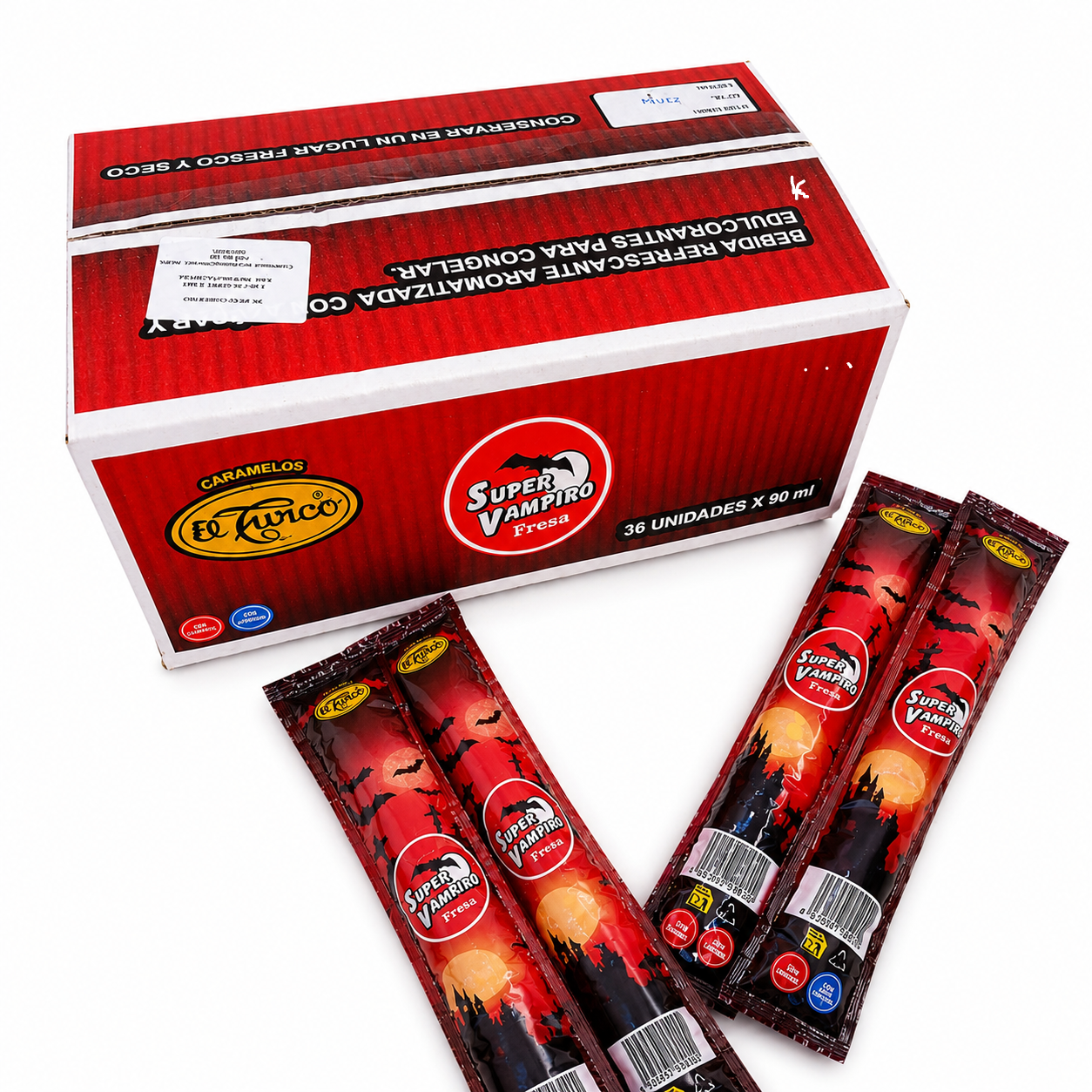 Super Vampiro Bebida Congelable | Formato 36 uds x 90 ml