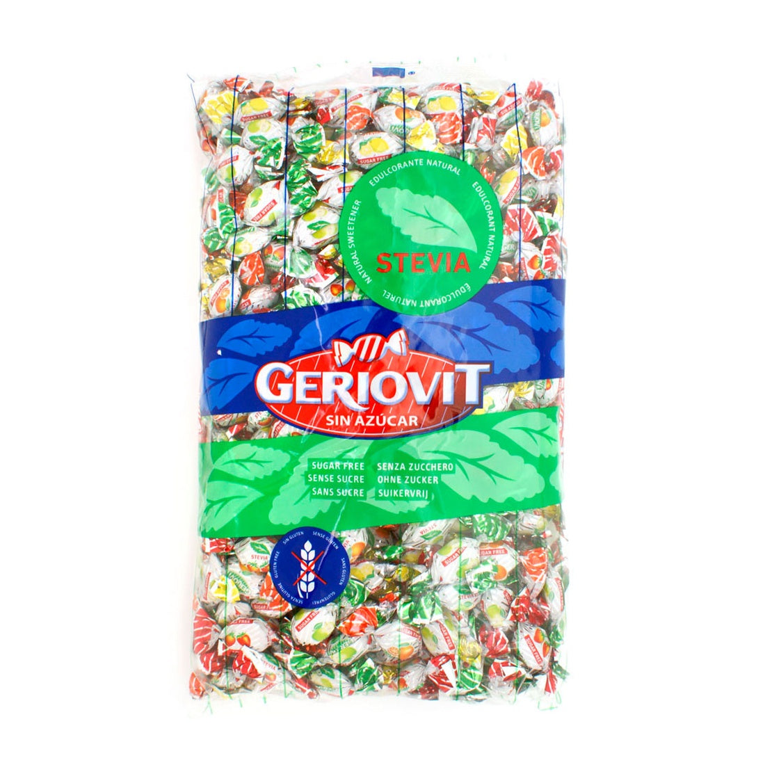 Caramelos Zumo Áciditos Gerio SIN AZÚCAR - Formato Bolsa 1KG - Aprox 400 Unidades