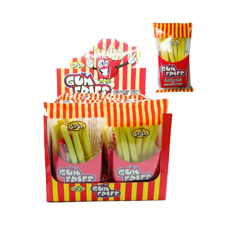 Patatas Fritas de Chicle con Salsa Ácida "Ketchup" - Gum Fries Contiene 12 Uds