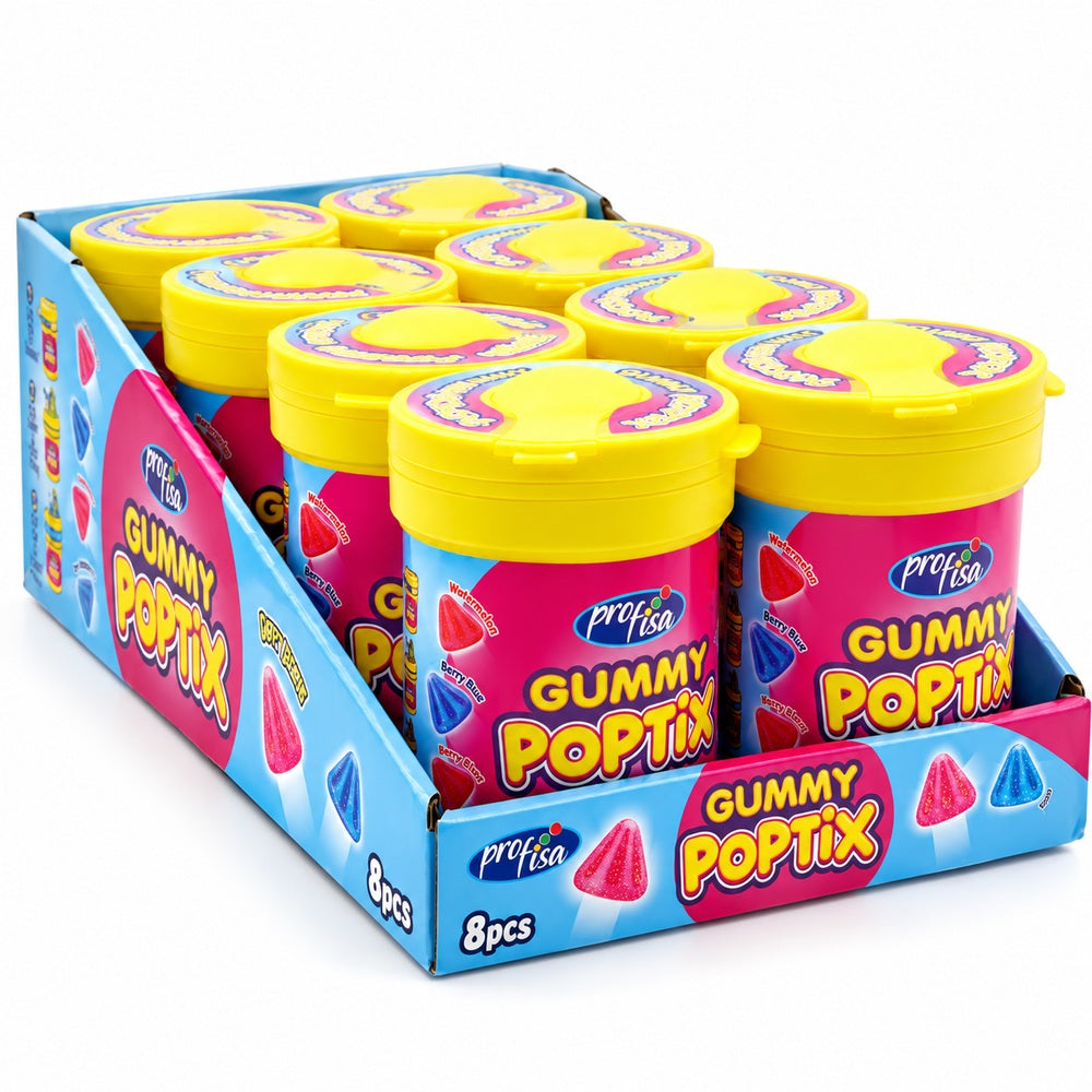 Gummy Pop Tix KRC expositor 8 unidades de 56 g
