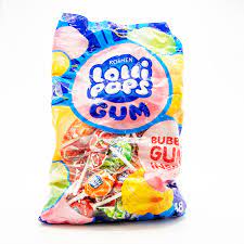 Roshen Lollipop Sabores Frutales Relleno de Chicle | Contiene 48 Unidades