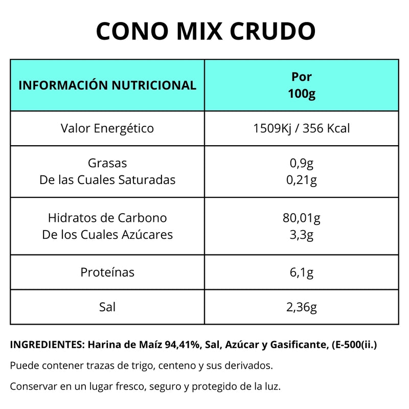 Conos Maíz Crudo - Snacks Para Freír en Casa | Formato Tarro Reutilizable 1KG