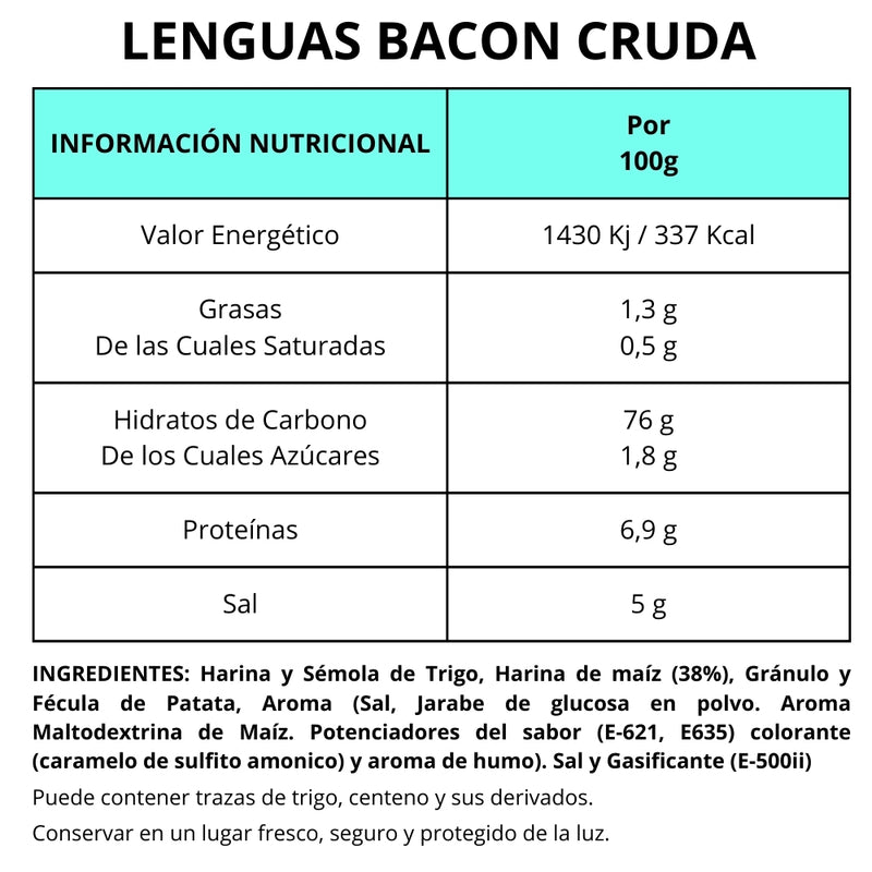 Lenguas Bacon - Snacks Para Freír en Casa | Formato Tarro Reutilizable 1KG