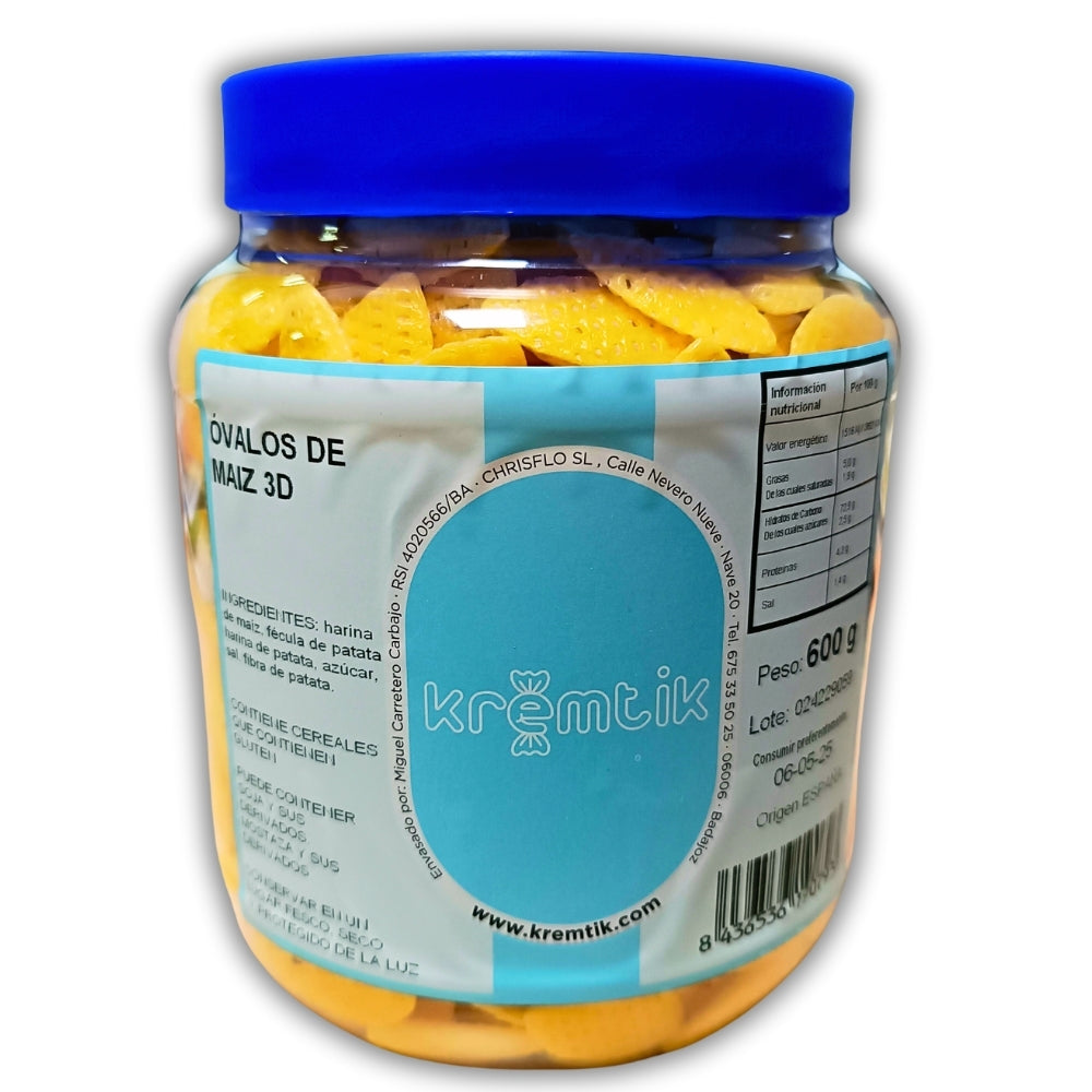 Óvalos Maíz - Snacks Para Freír en Casa - Formato Tarro 600G