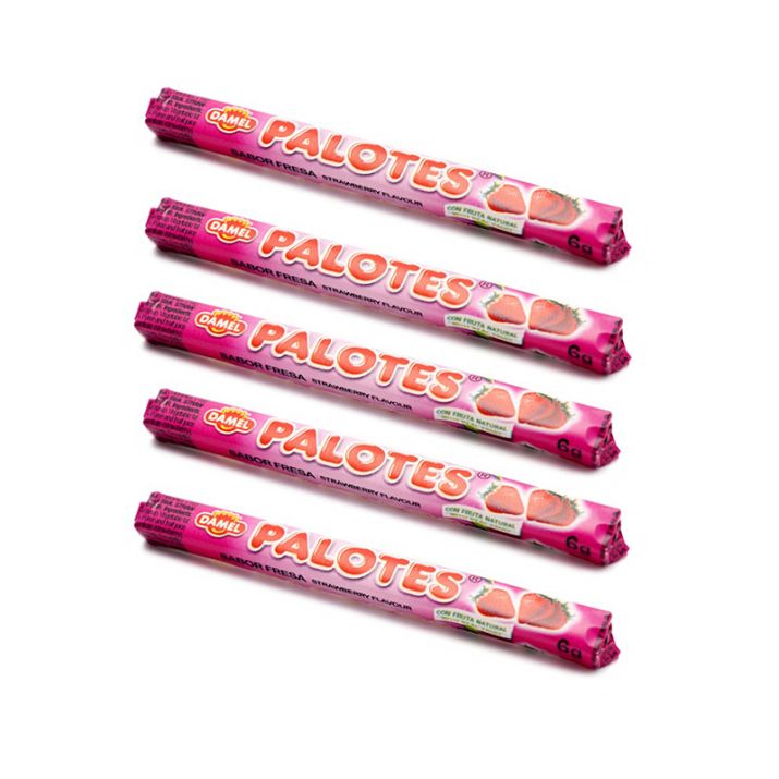 Damel Palotes Fresa | Caramelo Masticables Original - Contiene 200 Unidades - Sin Gluten