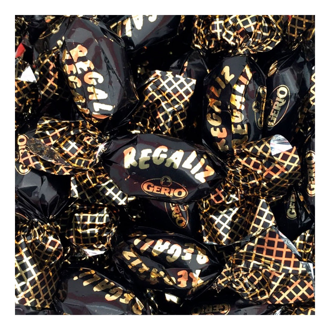 Caramelos Regaliz Sabor Original Gerio - Formato Bolsa 1KG - Aprox 260 Unidades