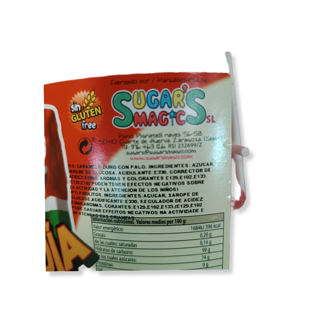 Chupachups Sandia Pica Sin Gluten | Formato Tarro Reutilizable 120+10 u