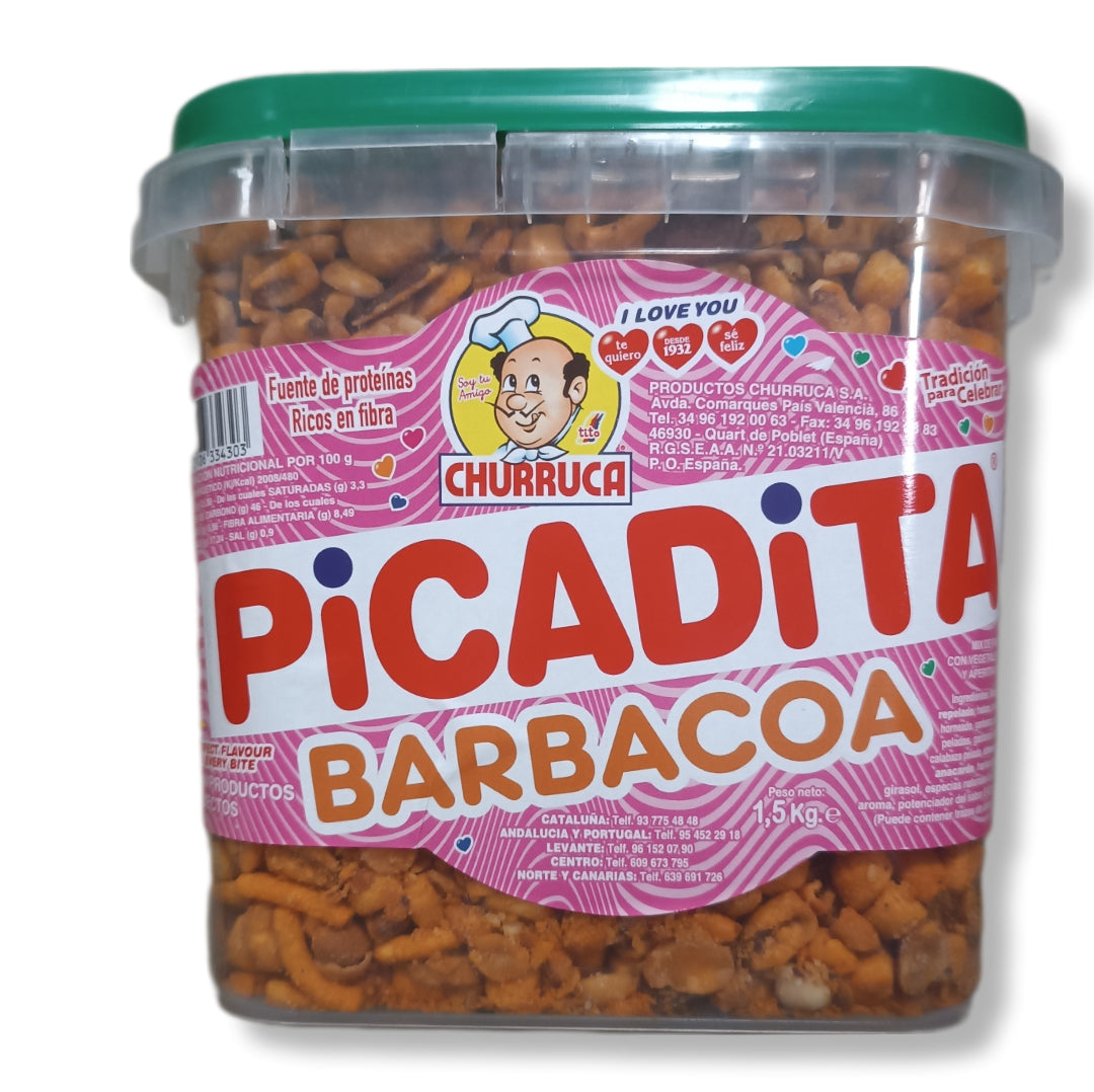 Picadita Sabor Barbacoa Churruca| Formato Tarro Reutilizable 1,5 KG