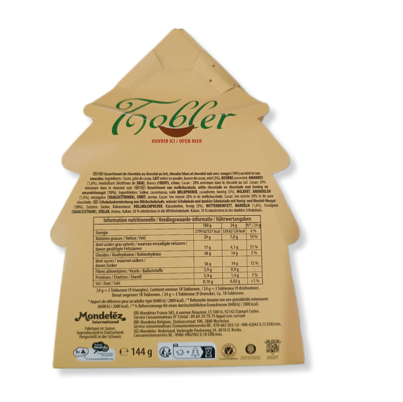 Caja Árbol De Navidad Toblerone Variado 144g