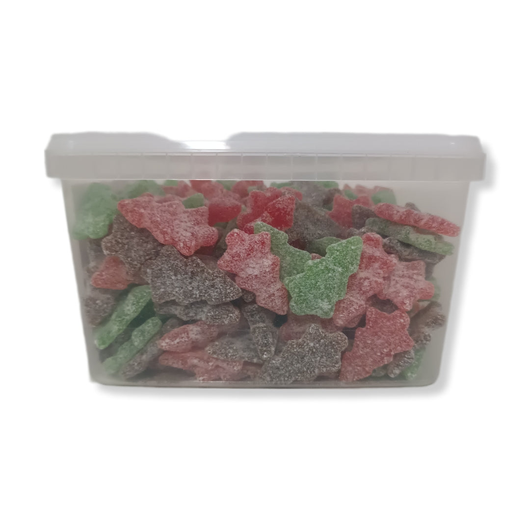 Árboles De Navidad Ácidos Sabor Fresa,Cola Y Manzana| Formato Tarro Reutilizable 1570g