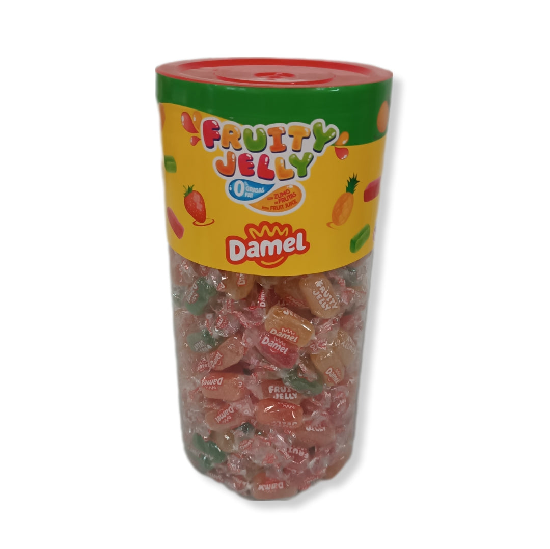 Fruity Jelly Damel Caramelos Envueltos 0% Grasas - Tarro Reutilizable | Contiene 1,7kg