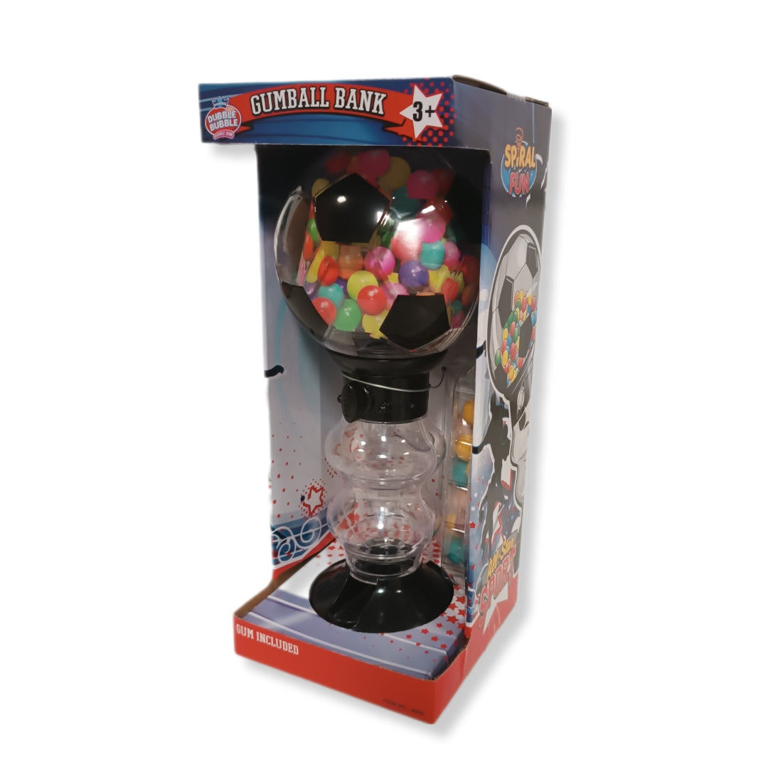Máquina De Bolas Y Hucha | Temática Fútbol Con Bolsa De Chicles (50g) Incluido | Bubble Dubble