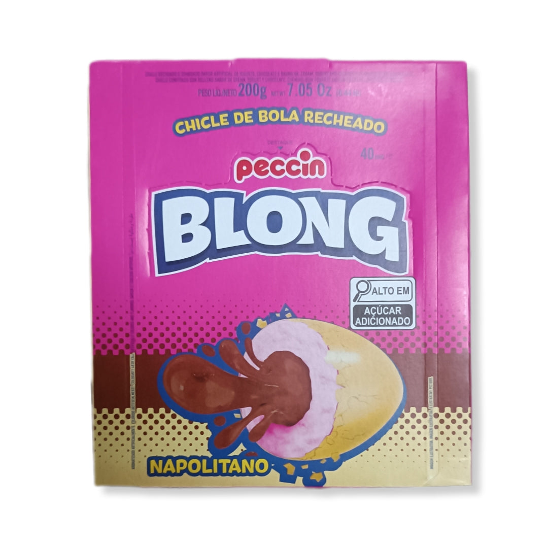 Blong Chicle Relleno Sabor Napolitano | Contiene 40 Unidades