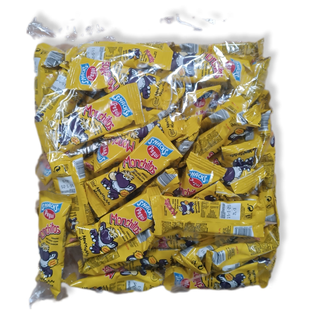 Monchitos Arroz Inflado Sabor Jamón | Saco 50 Bolsas De 10g