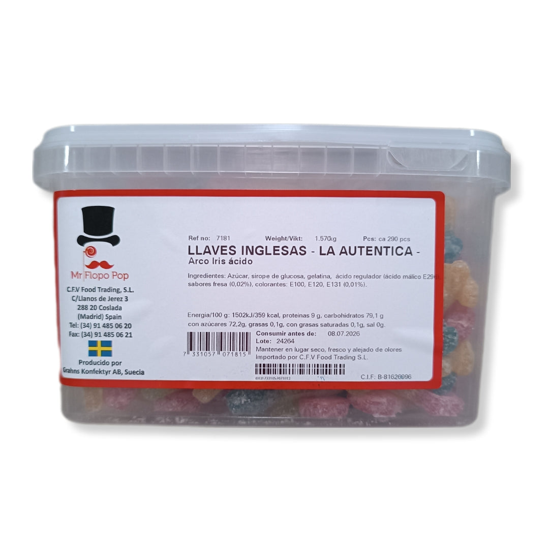 Llaves Ácidas Arco Iris 290 Unidades | Formato Tarro Reutilizable 1.570g