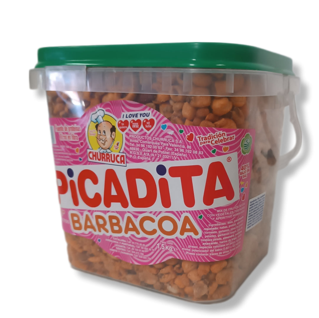 Picadita Sabor Barbacoa Churruca| Formato Tarro Reutilizable 1,5 KG