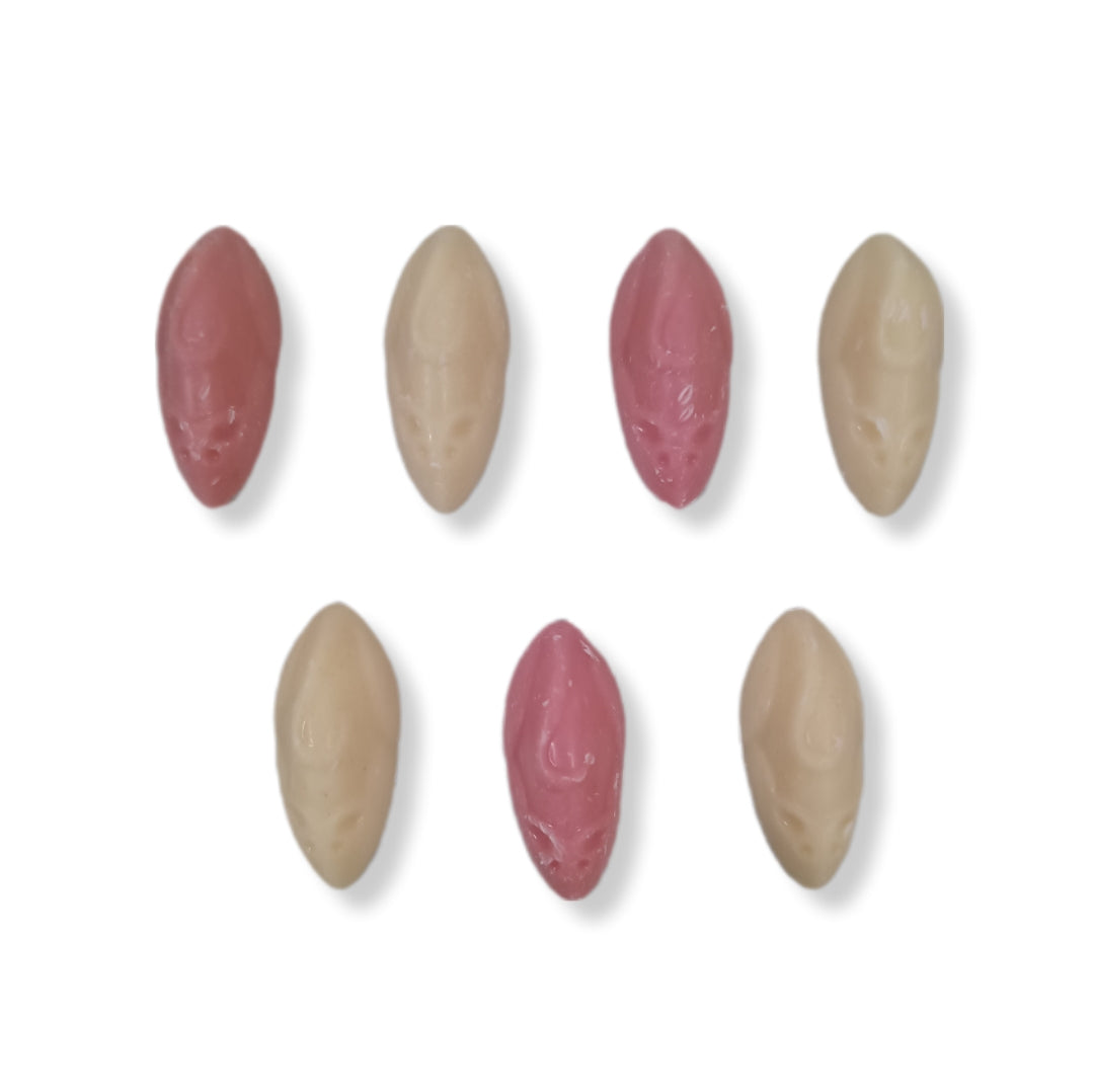 Ratones Chocolate Blanco-Fresa | Formato Tarro Reutilizable Aprox. 120 Uds.