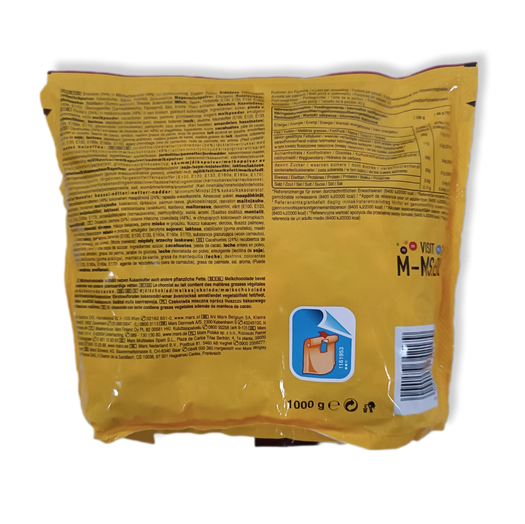 M&M'S Originales | Cacahuetes Cubiertos de Chocolates Colores Surtidos - Bolsa 1Kg