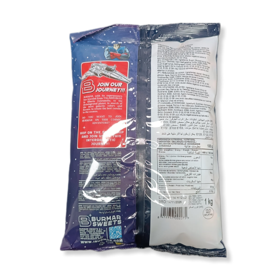 Asteroides Crunchy Disco Ácidos Burmar Sin Gluten Y Sin Lactosa | Formato Bolsa 1KG