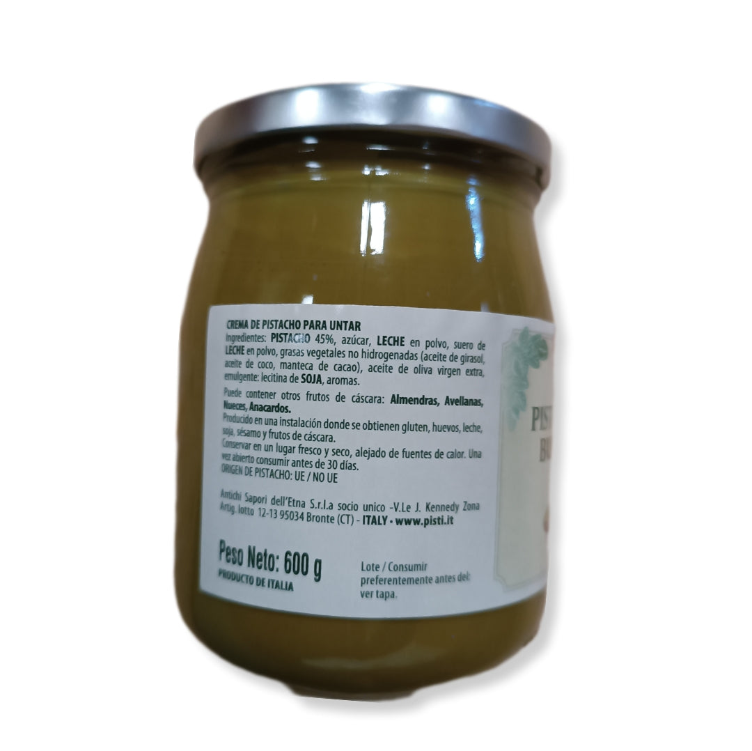 Crema Pistacho Para Untar Pisti | Formato Bote de Cristal Reutilizable 600g