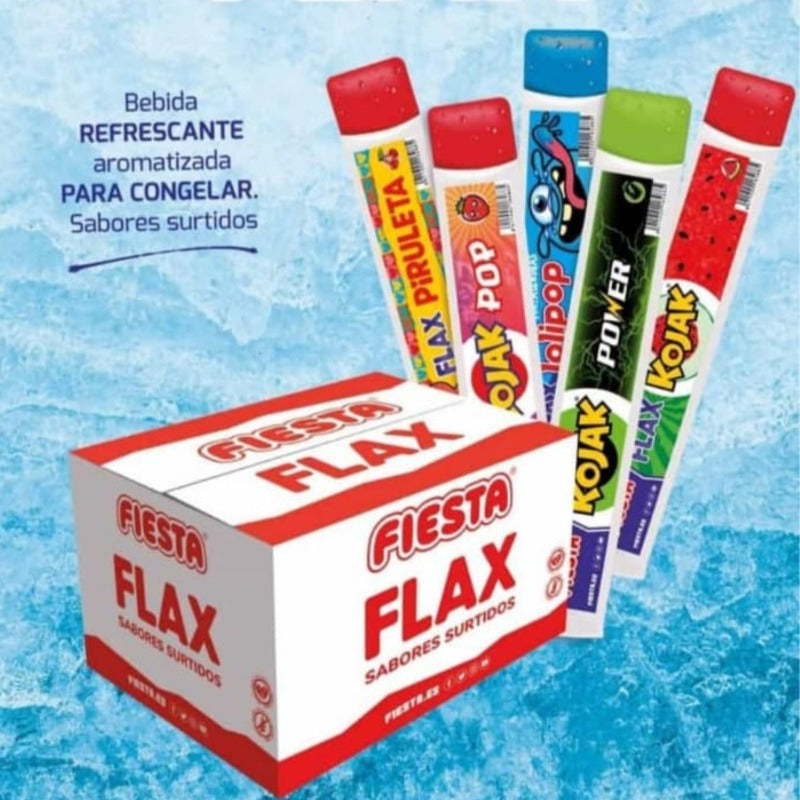 Comprar Flax Fiesta Surtidos 2023 - Kojak Power , Kojak Pop, Lolipop Pintalenguas, Kojak Sandia, Piruleta Cereza