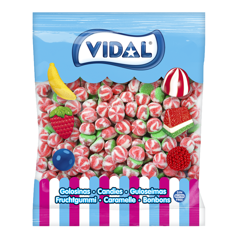 Besos Twist Pica Sandía (250 Uds) - Kremtik