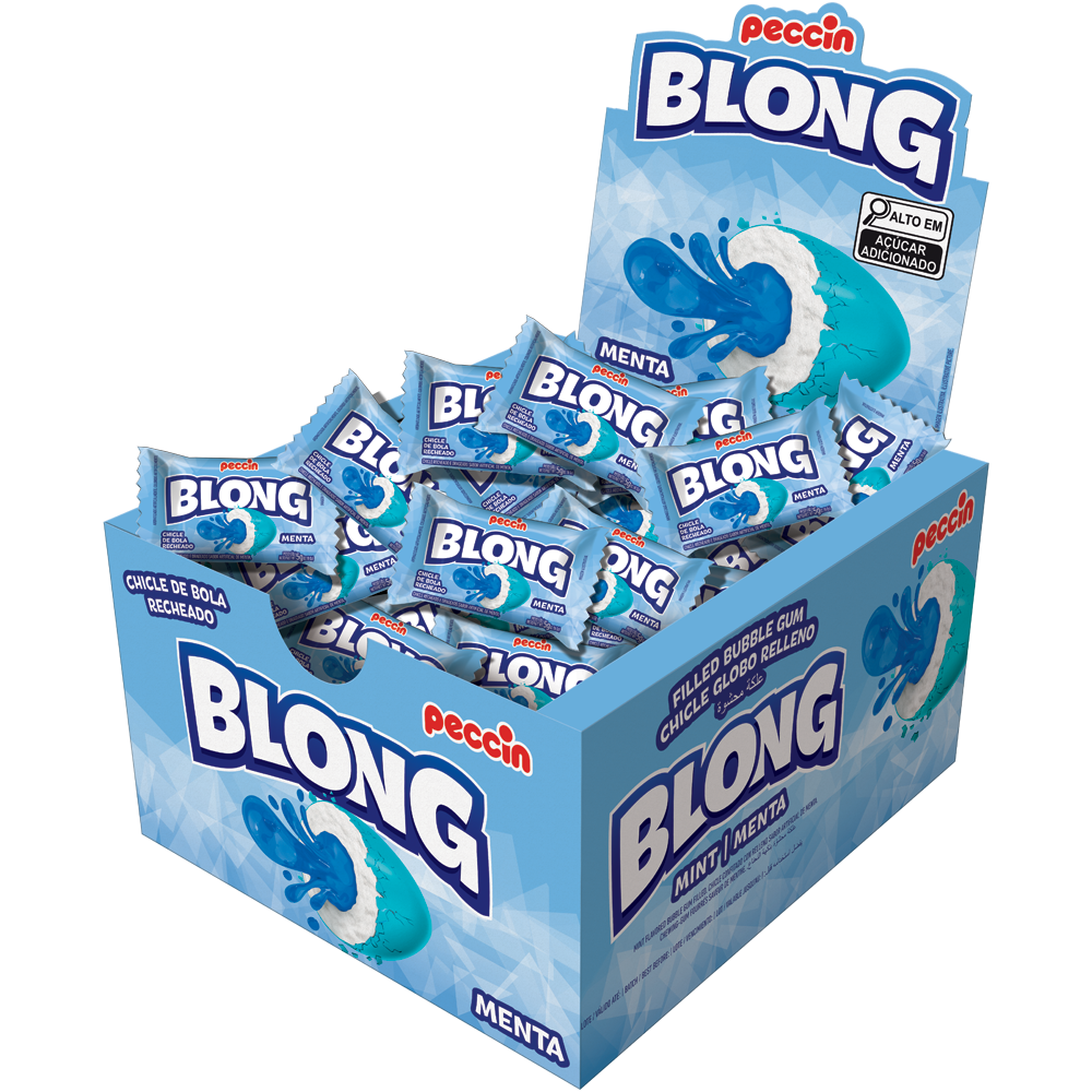 Blong Chicle Relleno Sabor Menta Contiene 40 Unidades