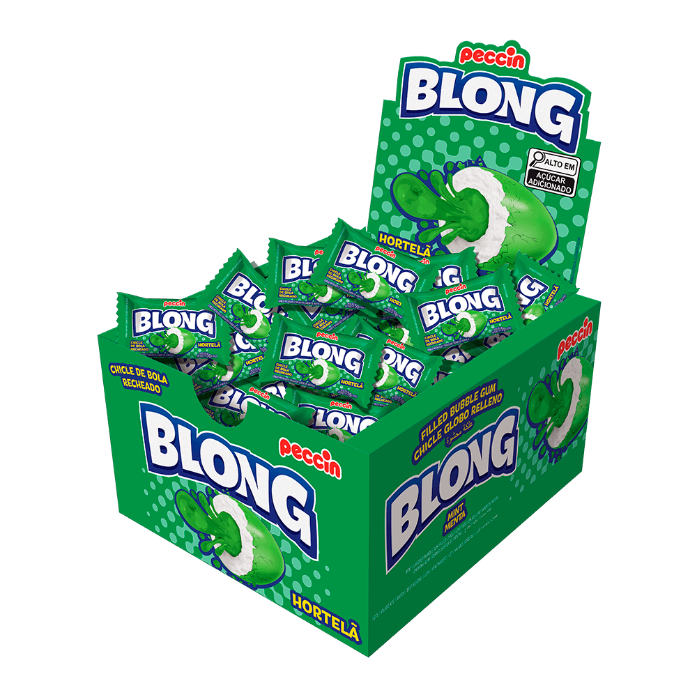 Blong Chicle Relleno Sabor Hierbabuena Contiene 40 Unidades